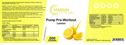 Pump Pre-Workout Lemon