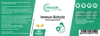 Immun-Schutz Schwangerschaft – Mit Vitamin C, Vitamin D3, Zink, Selen und Vitamin B12 | 30, 60, 2×60, 3×60 vegane Kapseln