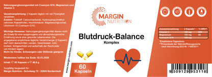 Blutdruck-Balance Komplex – Mit Coenzym Q10, Magnesium und Vitamin C