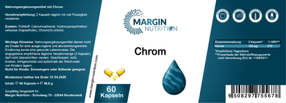 Chrom / Hochdosiert 150 µg pro Tagesdosis (30, 60, 2x60, 3x60 Vegane Kapseln)