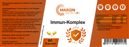Immun-Komplex – Mit Vitamin C, Vitamin D3, Zink und Selen | 30, 60, 2×60, 3×60 vegane Kapseln