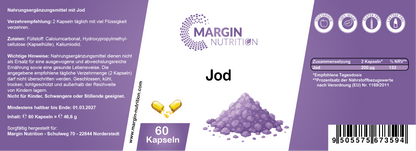 Jod – Hochdosiert 200 µg pro Tagesdosis | 30, 60, 2×60, 3×60 vegane Kapseln