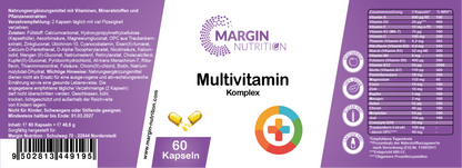 Multivitamin Komplex – Mit Vitaminen, Mineralstoffen und Pflanzenextrakten | 30, 60, 2×60, 3×60 vegane Kapseln