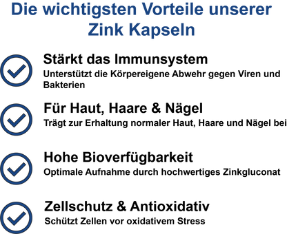 Zink / Hochdosiert 30 Mg pro Tagesdosis (30, 60, 2x60, 3x60 Vegane Kapseln)