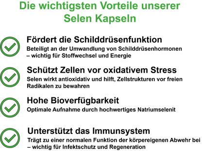 Selen / Hochdosiert 200 µg pro Tagesdosis (30, 60, 2x60, 3x60 Vegane Kapseln)