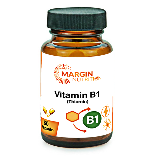 Vitamin B1 (Thiamin) / Hochdosiert 250 mg pro Tagesdosis (30, 60, 2x60, 3x60 Vegane Kapseln)