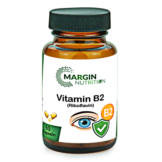 Vitamin B2 (Riboflavin) / Hochdosiert 100 mg pro Tagesdosis (30, 60, 2x60, 3x60 Vegane Kapseln)