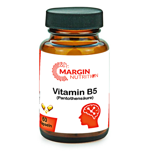 Vitamin B5 (Pantothensäure) / Hochdosiert 200 mg pro Tagesdosis (30, 60, 2x60, 3x60 Vegane Kapseln)