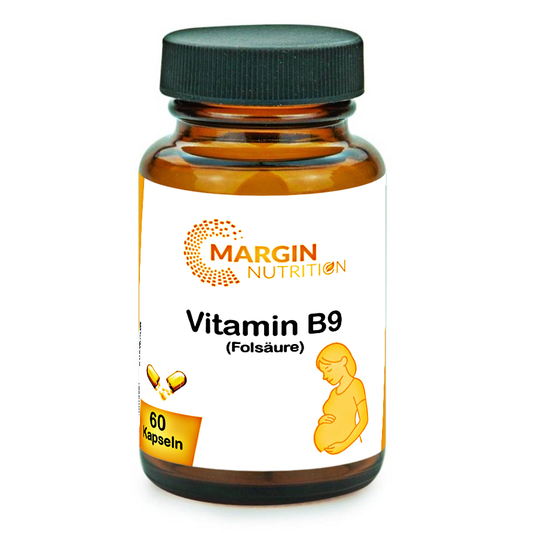 Vitamin B9 (Folsäure) / Hochdosiert 600 µg pro Tagesdosis (30, 60, 2x60, 3x60 Vegane Kapseln)
