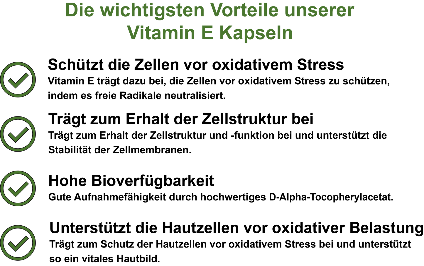 Vitamin E – Hochdosiert 30 mg α-TE pro Tagesdosis | 30, 60, 2×60, 3×60 vegane Kapseln
