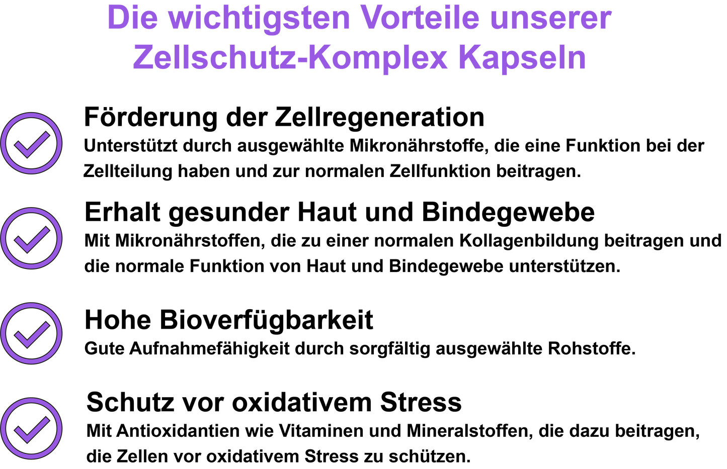 Zellschutz-Komplex – Mit Vitamin E, Vitamin C, Zink, Selen, Coenzym Q10 und Oligomere Proanthocyanidine (OPC) | 30, 60, 2×60, 3×60 vegane Kapseln