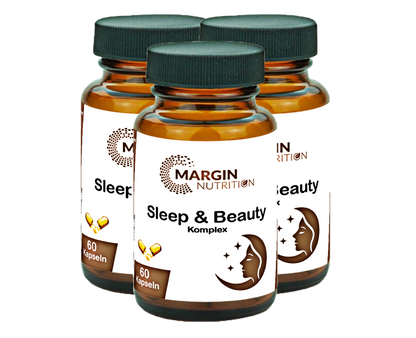 Sleep & Beauty Komplex / Mit Melatonin, Vitamin C, MSM und Vitamin B7 (Biotin) (30, 60, 2x60, 3x60 Vegane Kapseln)