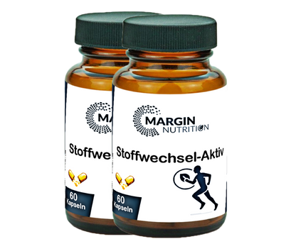 Stoffwechsel-Aktiv / Mit allen 8 B-Vitaminen, Chrom, Jod und Coenzym Q10 (30, 60, 2x60, 3x60 Vegane Kapseln)