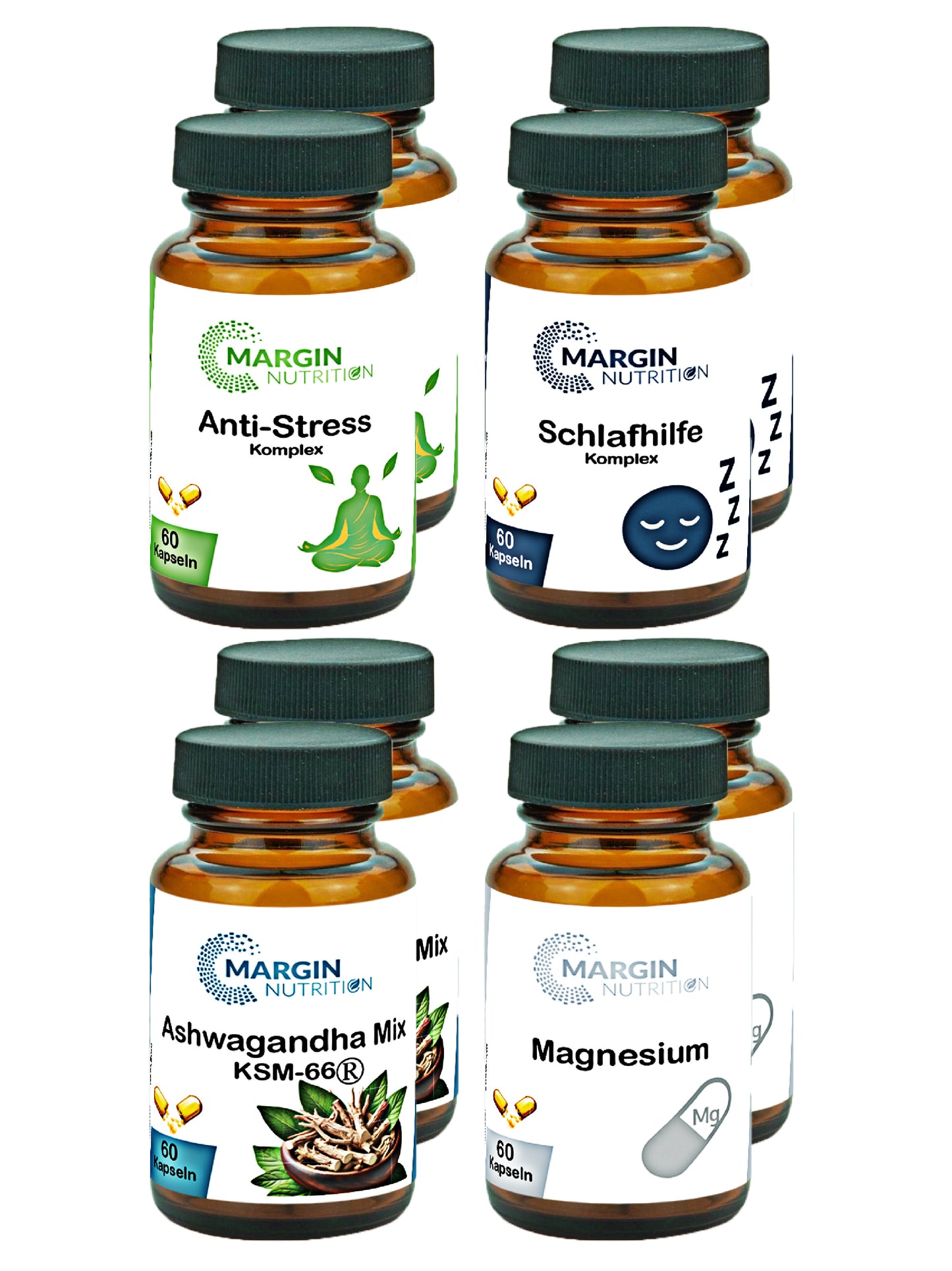 Stress & Schlaf Premium Paket (4er) – Für maximale Entspannung & erholsamen Tiefschlaf