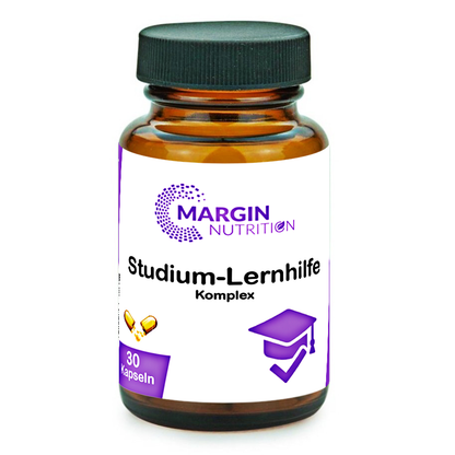 Studium-Lernhilfe Komplex / Mit allen 8 B-Vitaminen, Vitamin C, Jod und Coenzym Q10 (30, 60, 2x60, 3x60 Vegane Kapseln)