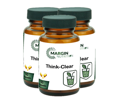 Think-Clear / Mit Vitamin D3, Vitamin B9 (Folsäure), Selen und Coenzym Q10 (30, 60, 2x60, 3x60 Vegane Kapseln)