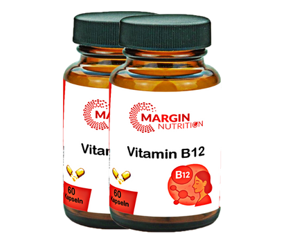Vitamin B12 / Hochdosiert 500 µg pro Tagesdosis (30, 60, 2x60, 3x60 Vegane Kapseln)