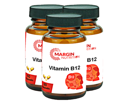 Vitamin B12 / Hochdosiert 500 µg pro Tagesdosis (30, 60, 2x60, 3x60 Vegane Kapseln)