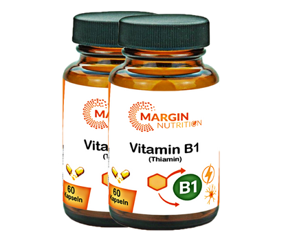 Vitamin B1 (Thiamin) / Hochdosiert 250 mg pro Tagesdosis (30, 60, 2x60, 3x60 Vegane Kapseln)