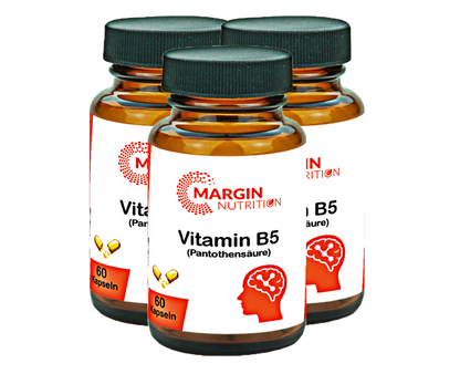 Vitamin B5 (Pantothensäure) / Hochdosiert 200 mg pro Tagesdosis (30, 60, 2x60, 3x60 Vegane Kapseln)