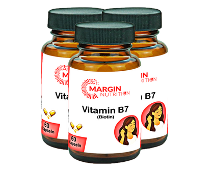 Vitamin B7 (Biotin) / Hochdosiert 1000 µg pro Tagesdosis (30, 60, 2x60, 3x60 Vegane Kapseln)