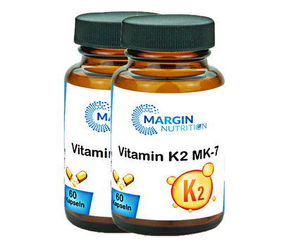 Vitamin K2 MK-7 / Hochdosiert 200 µg pro Tagesdosis (30, 60, 2x60, 3x60 Vegane Kapseln)