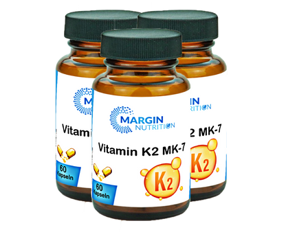 Vitamin K2 MK-7 / Hochdosiert 200 µg pro Tagesdosis (30, 60, 2x60, 3x60 Vegane Kapseln)