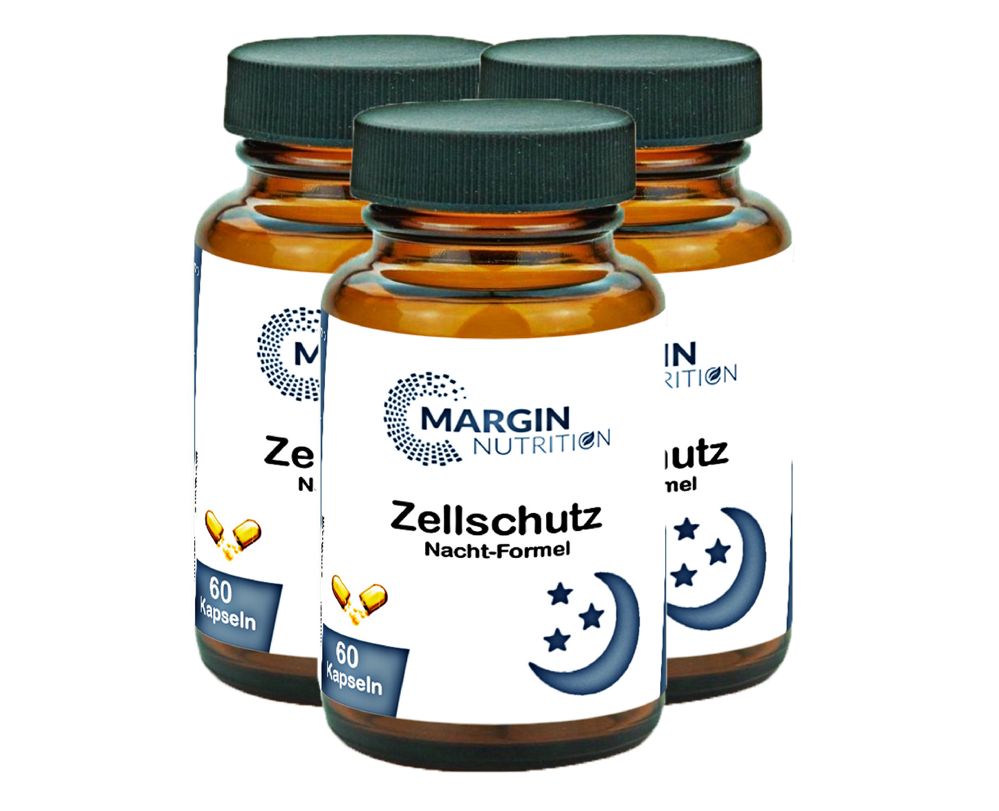 Zellschutz Nacht-Formel / Mit Melatonin, MSM, Coenzym Q10 und Vitamin C (30, 60, 2x60, 3x60 Vegane Kapseln)
